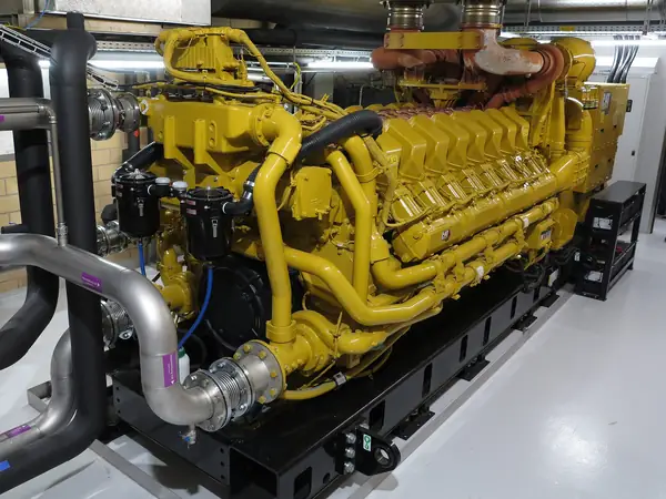 Caterpillar V16 engine generator set — illustrative photo